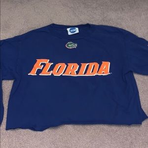 Custom UF cropped long sleeve t-shirt.